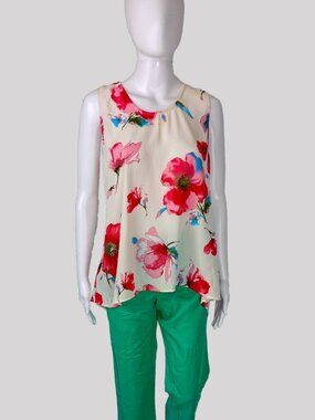 W5 Floral Multi Color Sleeveless Blouse